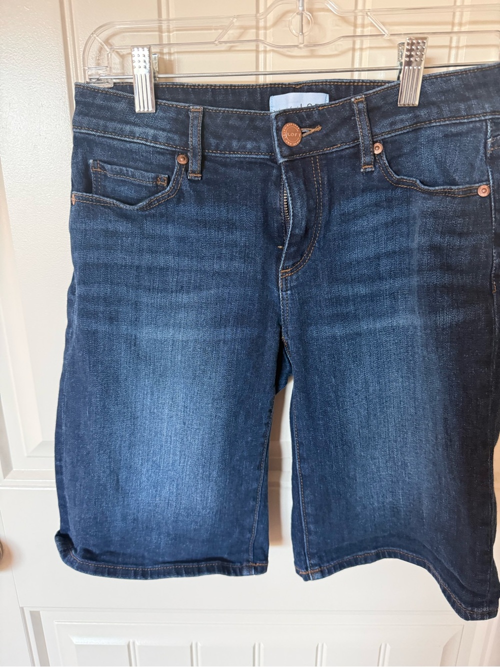 Women’s Loft Dark Blue Denim Bermuda Shorts